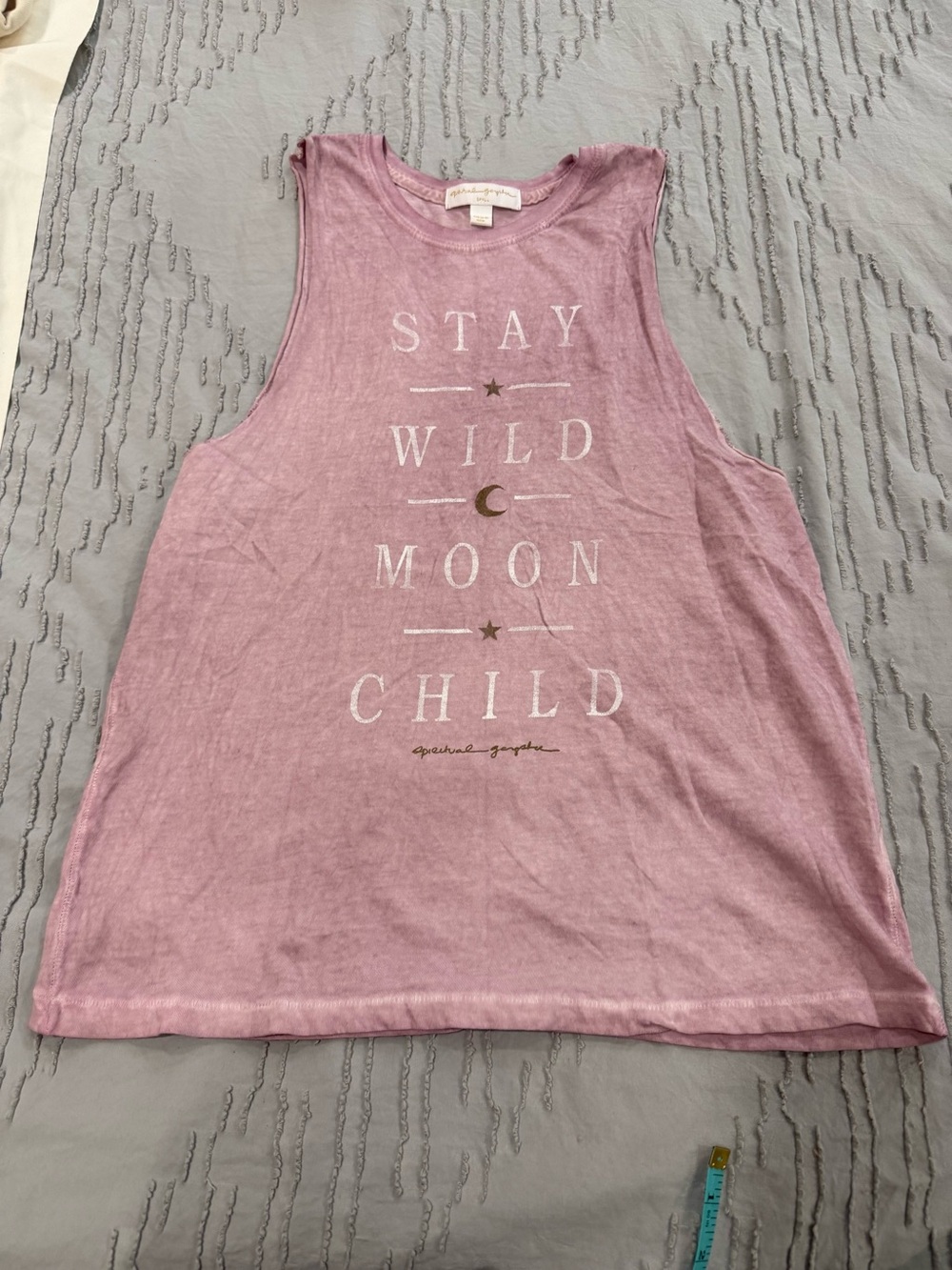 Spiritual Gangster Pink 'Stay Wild Moon Child' Relaxed Yoga Tank - Picture 4 of 10